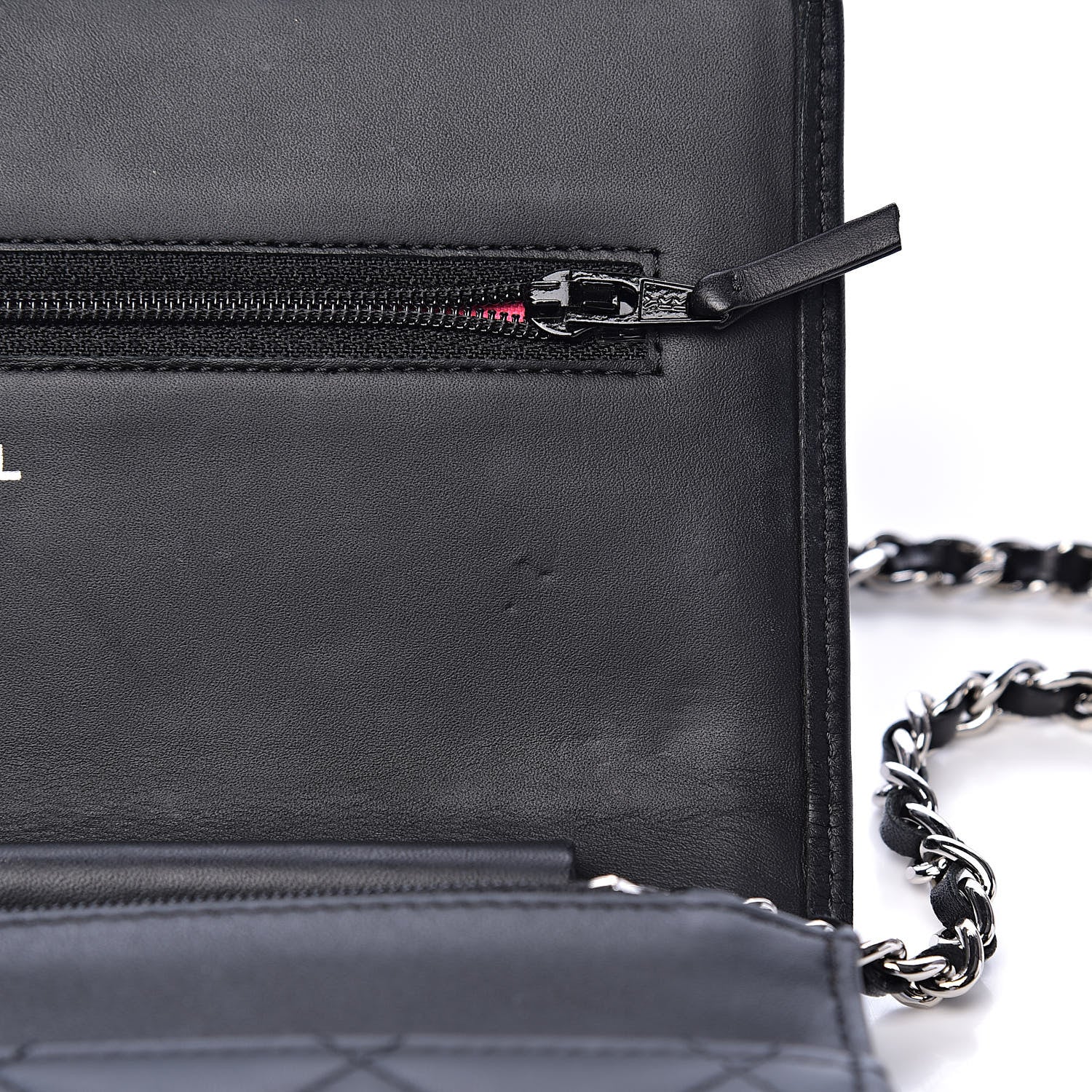 Chanel Calfskin Quilted Cambon Wallet On Chain WOC Black 10 of 16