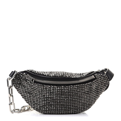 Alexander Wang Rhinestone Mesh Mini Attica Belt Bag Black 1 of 8