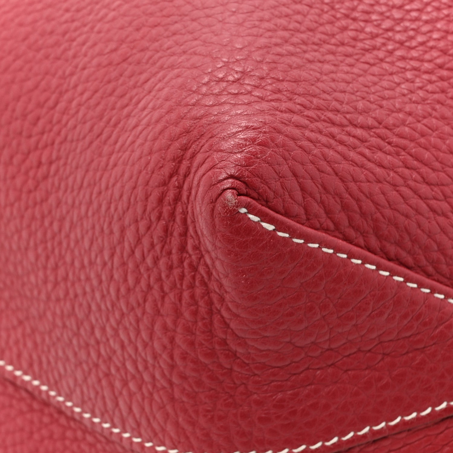 Hermes Taurillon Clemence Double Sens 45 Reversible Tote Rubis Bougainvillea 18 of 25