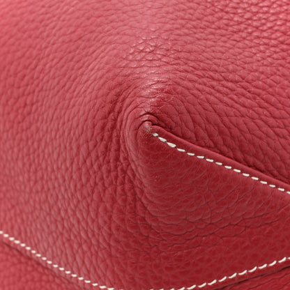 Hermes Taurillon Clemence Double Sens 45 Reversible Tote Rubis Bougainvillea 18 of 25