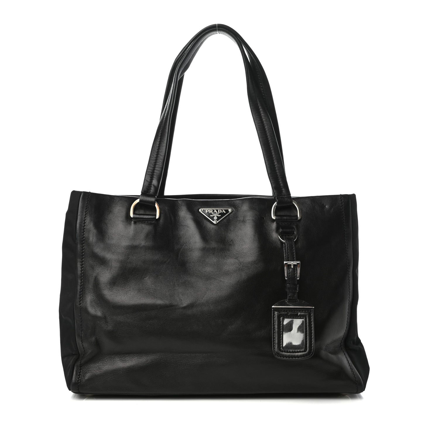 Soft Calf Shopping Tote Black