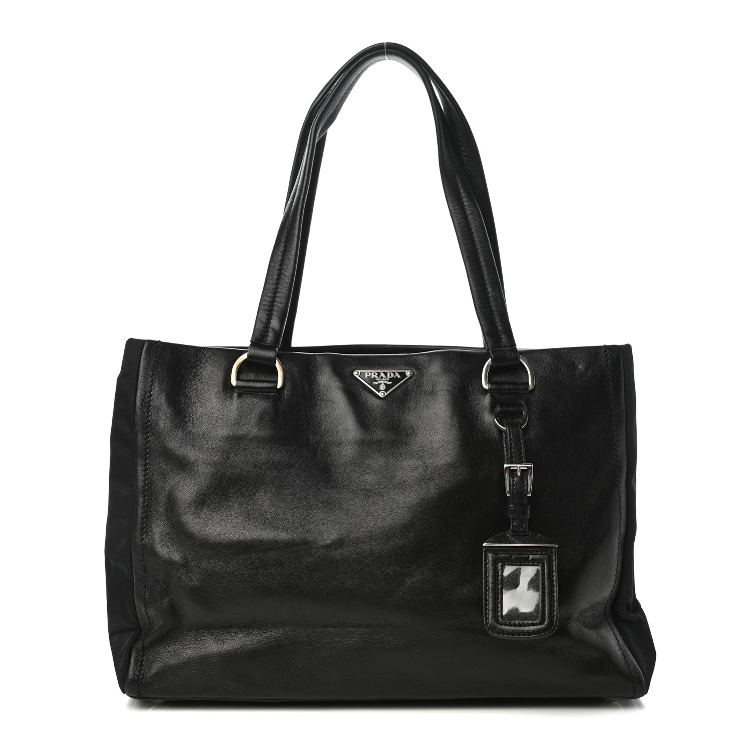 Prada Soft Calf Shopping Tote Black 1 of 9