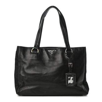Prada Soft Calf Shopping Tote Black 1 of 9