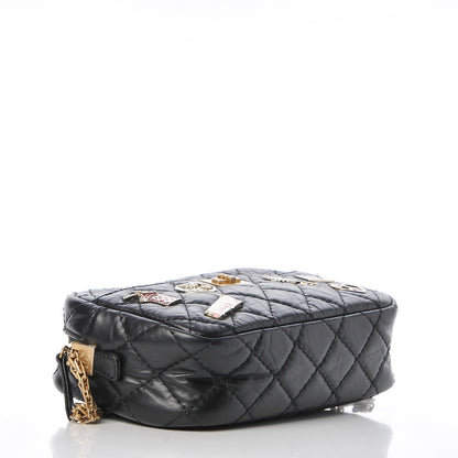 Chanel Aged Calfskin Quilted Mini Lucky Charm Reissue Camera Case Black 4 of 7