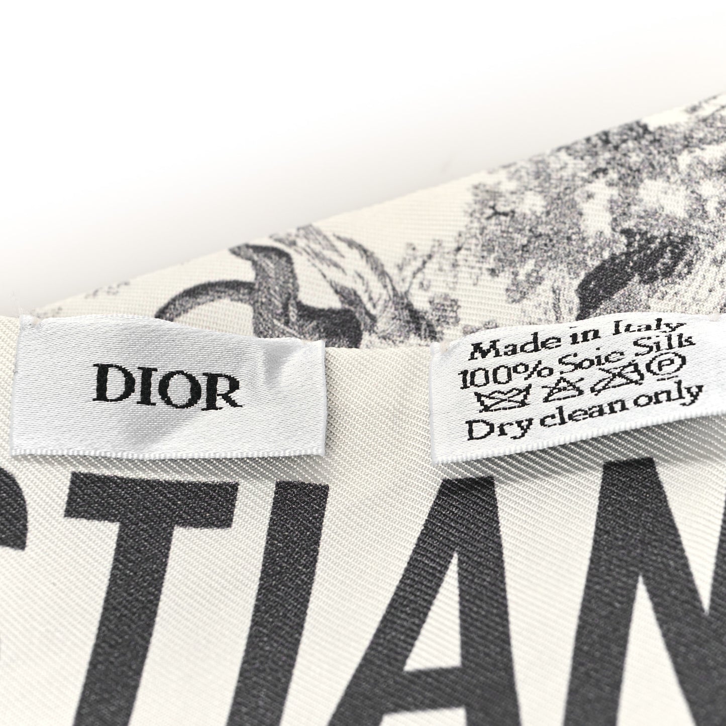 Silk Toile De Jouy Mitzah Scarf White