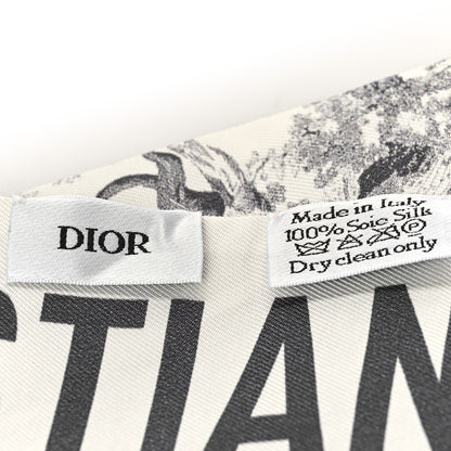Christian Dior Silk Toile De Jouy Mitzah Scarf White 3 of 3