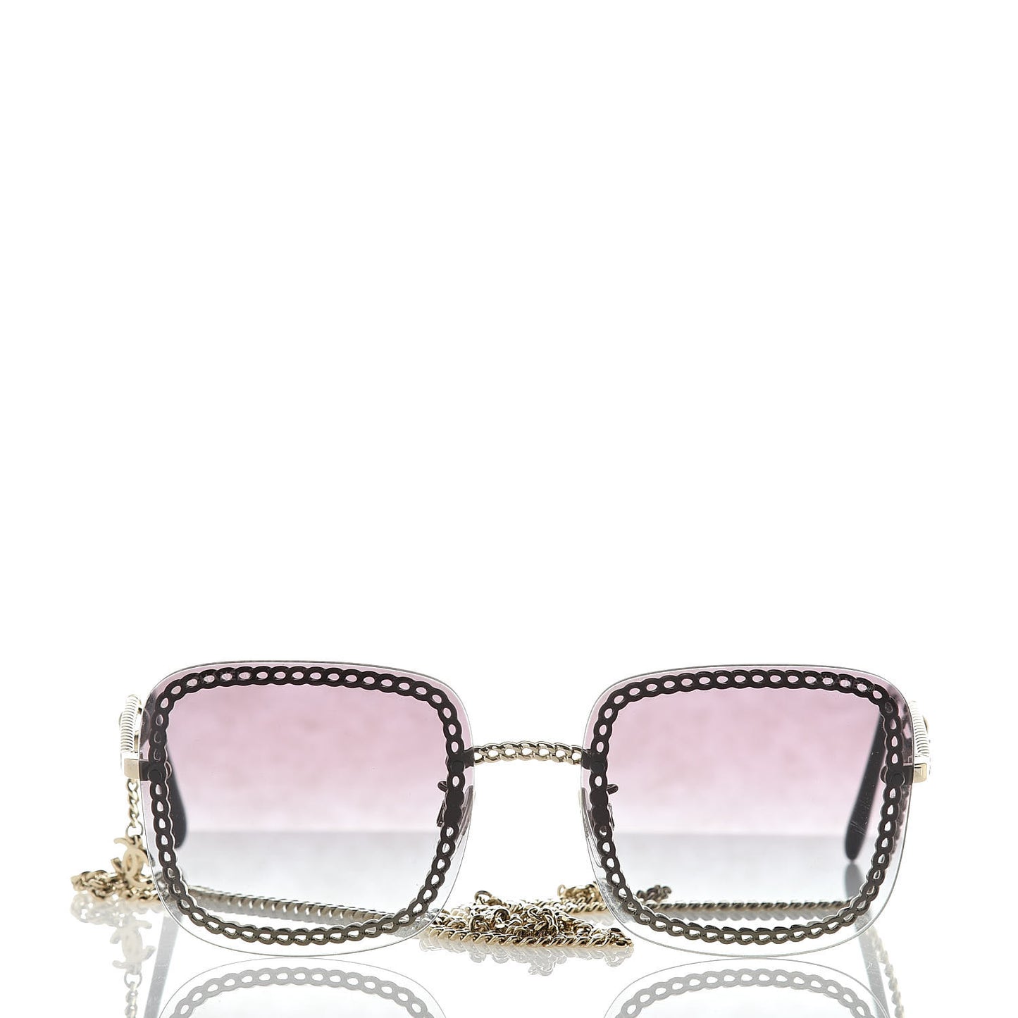Chain Square Sunglasses 4244 Black