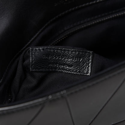 Saint Laurent Lambskin Patchwork Micro Stud Monogram Medium Jamie Baguette Black 9 of 9