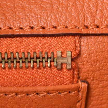 Hermes Taurillon Clemence Birkin 35 Orange 17 of 29