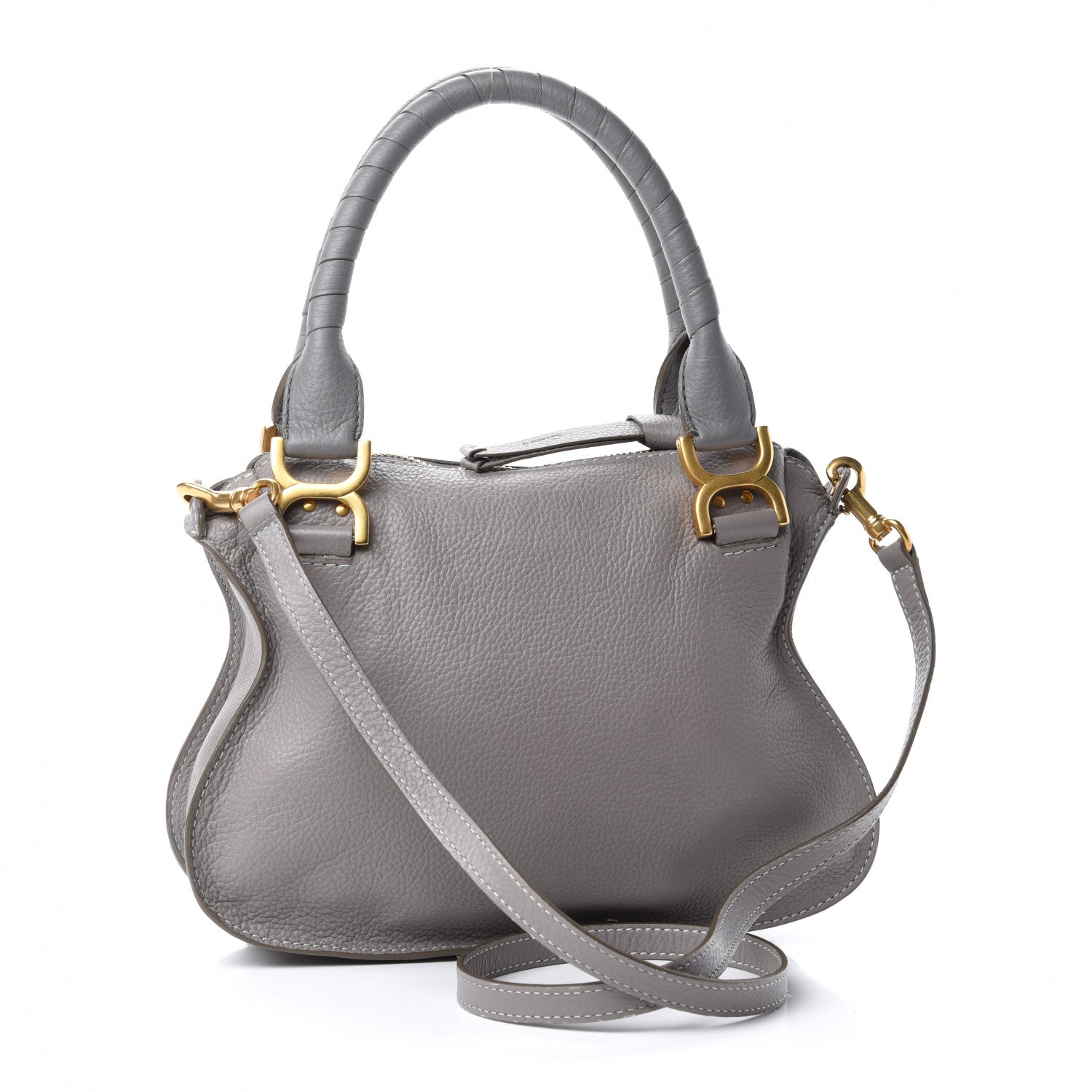 Chloe Calfskin Small Marcie Satchel Cashmere Grey 3 of 11