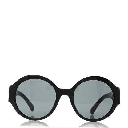 Chanel Acetate Round Sunglasses 5410 Black 2 of 4