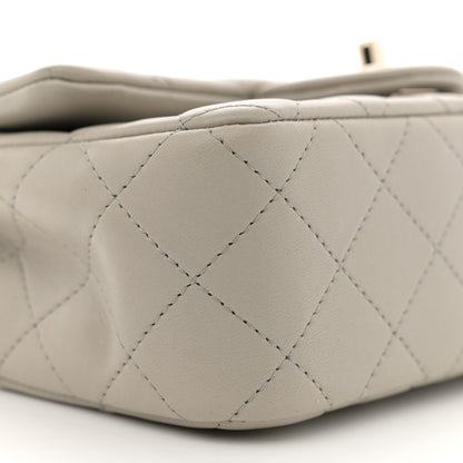 Chanel Lambskin Quilted Mini Rectangular Flap Grey 9 of 11