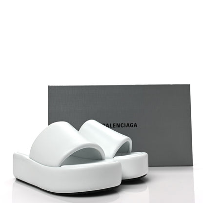 Balenciaga Smooth Nappa Logo Rise Platform Sandals 37 White Black 9 of 9