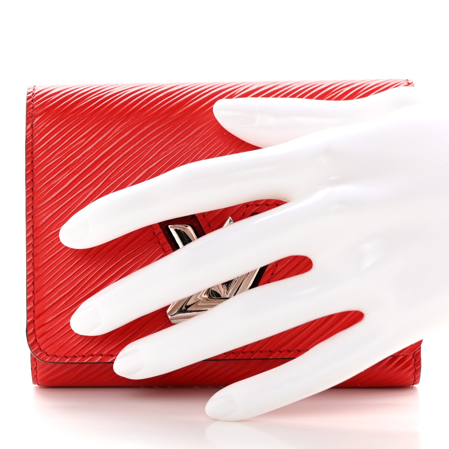 Louis Vuitton Epi Twist Compact Wallet Coquelicot 2 of 7
