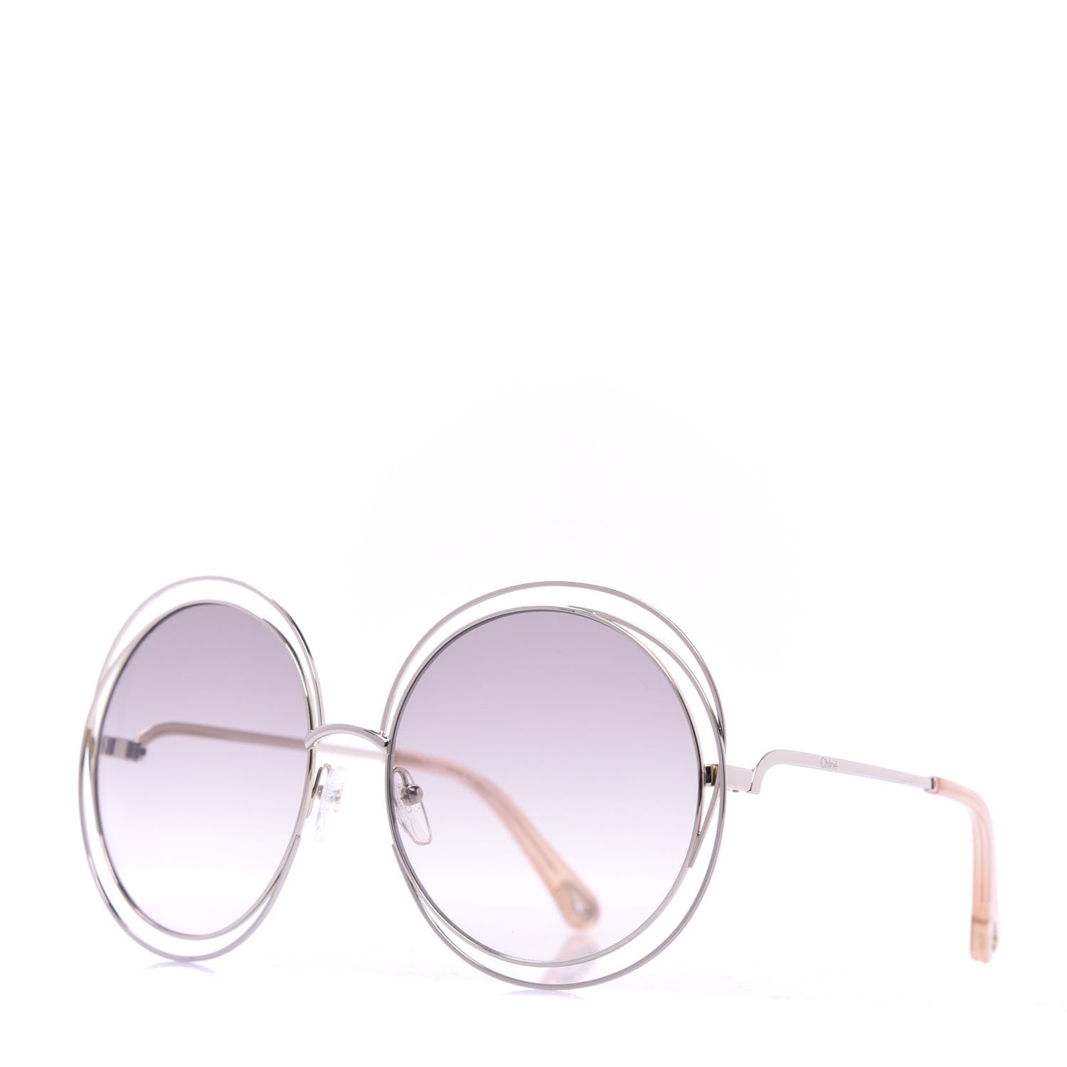 Chloe Metal Oversized Round Carlina Oversized Round Sunglasses CE114ST Gold 1 of 7
