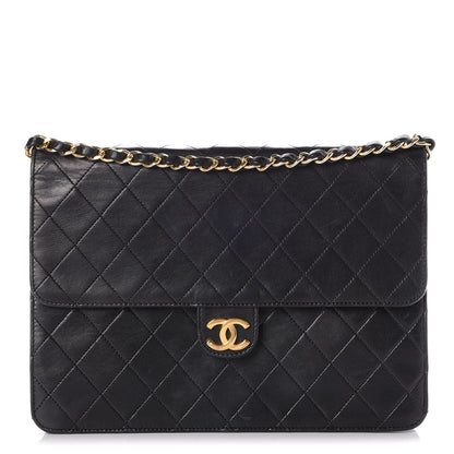 Chanel Lambskin Quilted Medium Single Flap Black 1 of 9