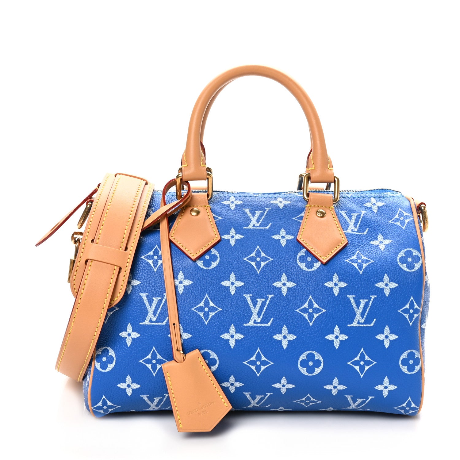Louis Vuitton Calfskin Monogram Speedy P9 Bandouliere 25 Blue 1 of 11