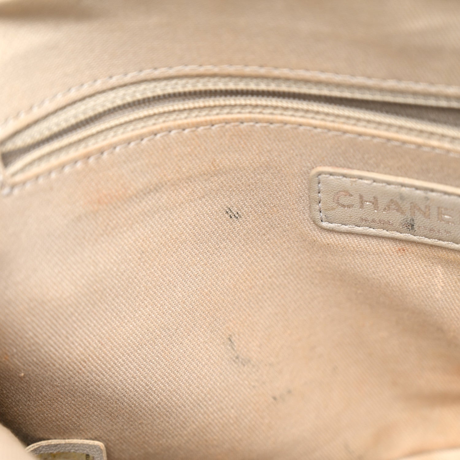 Chanel Caviar Quilted Jumbo Easy Flap Beige 12 of 16