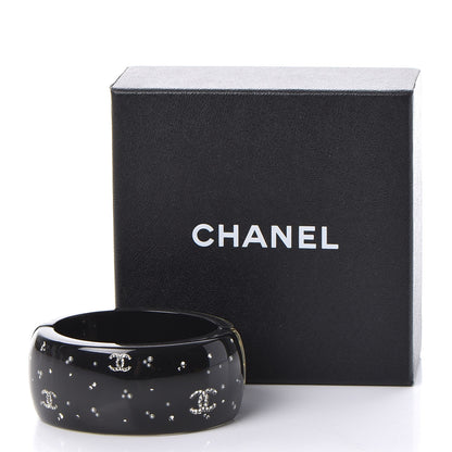 Chanel Resin Crystal CC Cuff Black 5 of 5