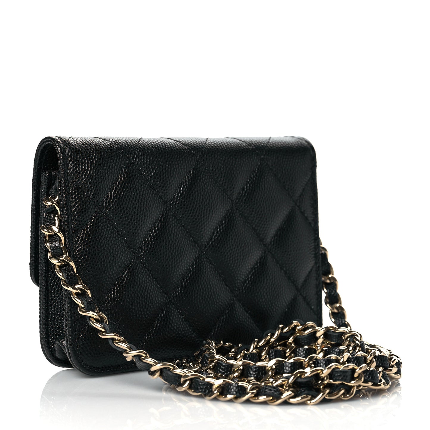 Caviar Quilted Mini Chain Bag Black