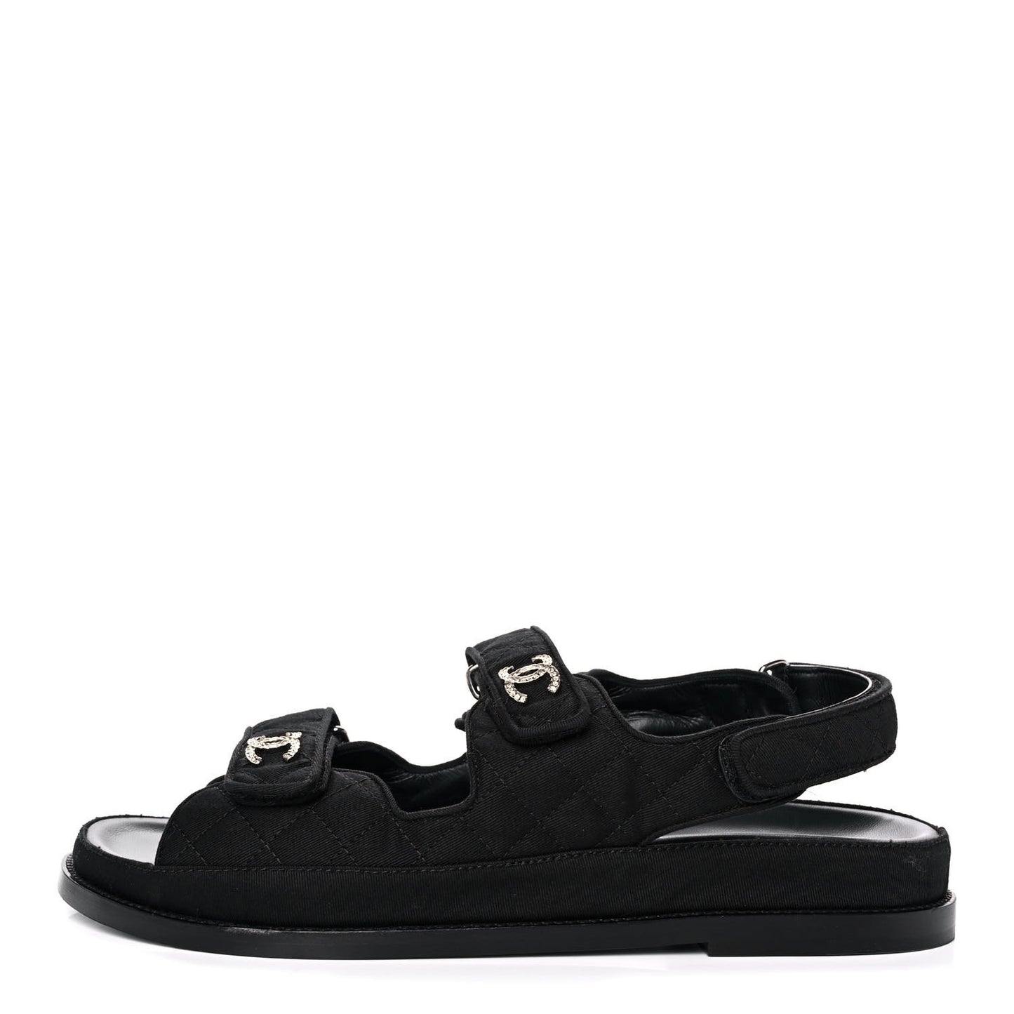 Denim Velcro Dad Sandals 41.5 Black