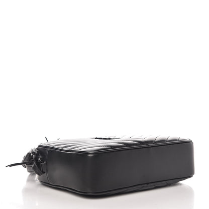 Saint Laurent Calfskin Matelasse Monogram Lou Camera Bag Black 4 of 9