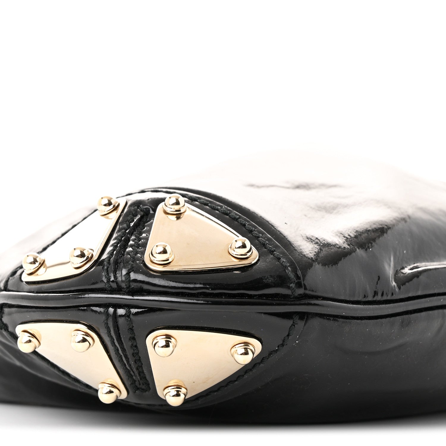 Gucci Patent Mini Indy Top Handle Hobo Black 9 of 10