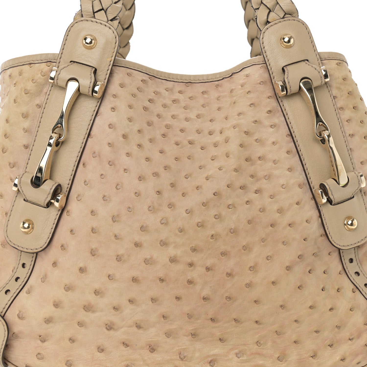 Gucci Ostrich Small Pelham Shoulder Bag Beige 7 of 11