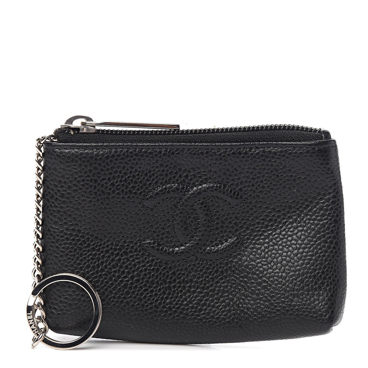 Chanel Caviar Timeless CC Coin Purse Case Black 1 of 8