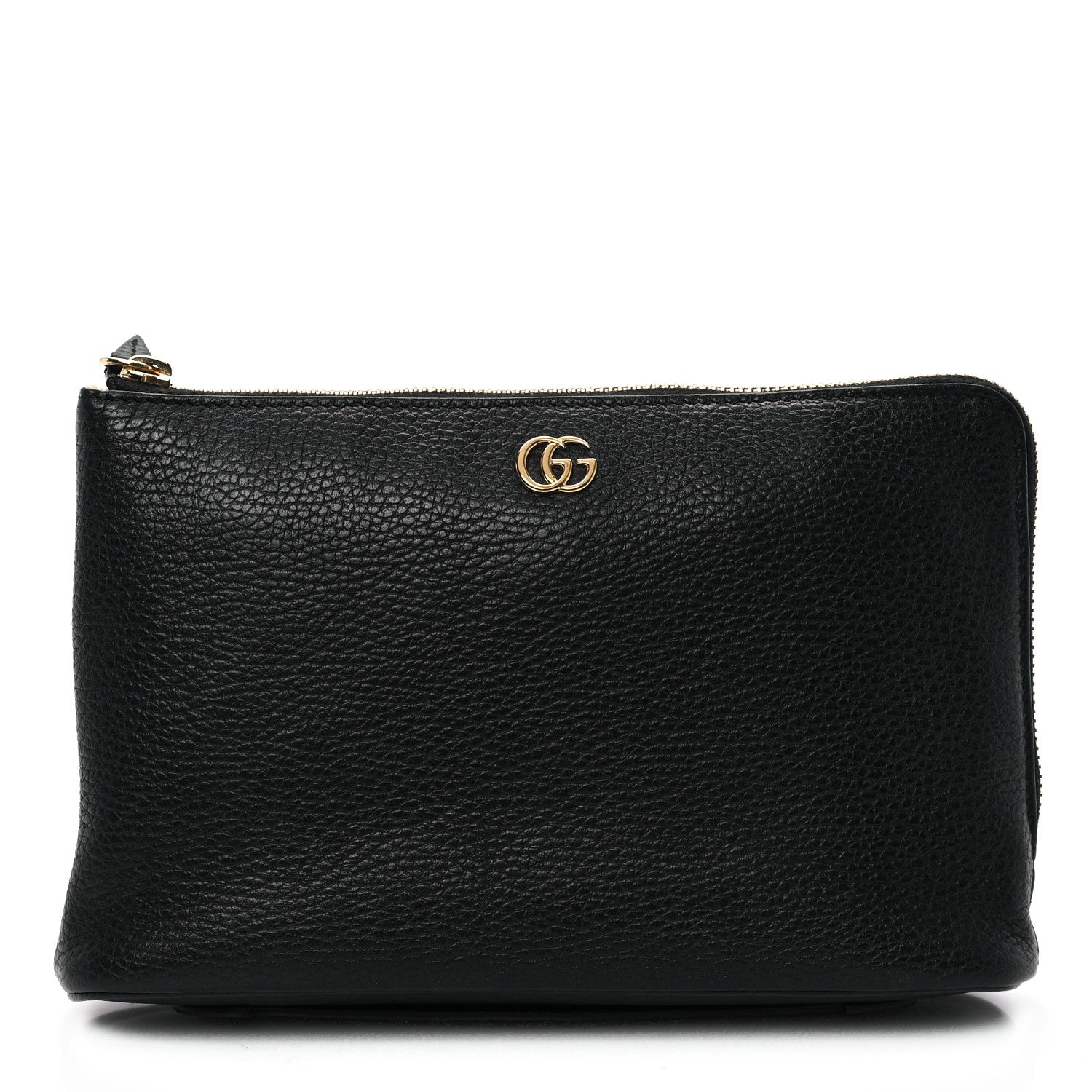 Gucci Calfskin GG Marmont Zip Pouch Black 1 of 8