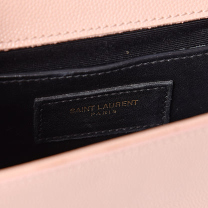 Saint Laurent Grain De Poudre Small Monogram Kate Satchel Pale Pink 6 of 9
