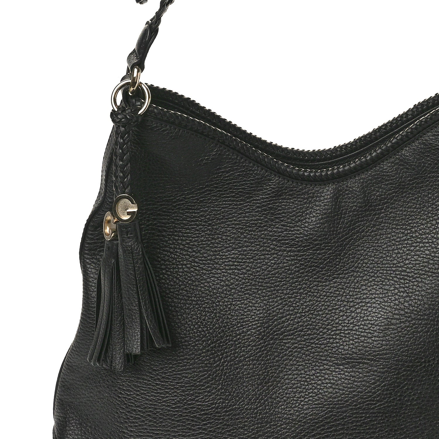 Gucci Pebbled Calfskin Medium Marrakech Hobo Black 8 of 11