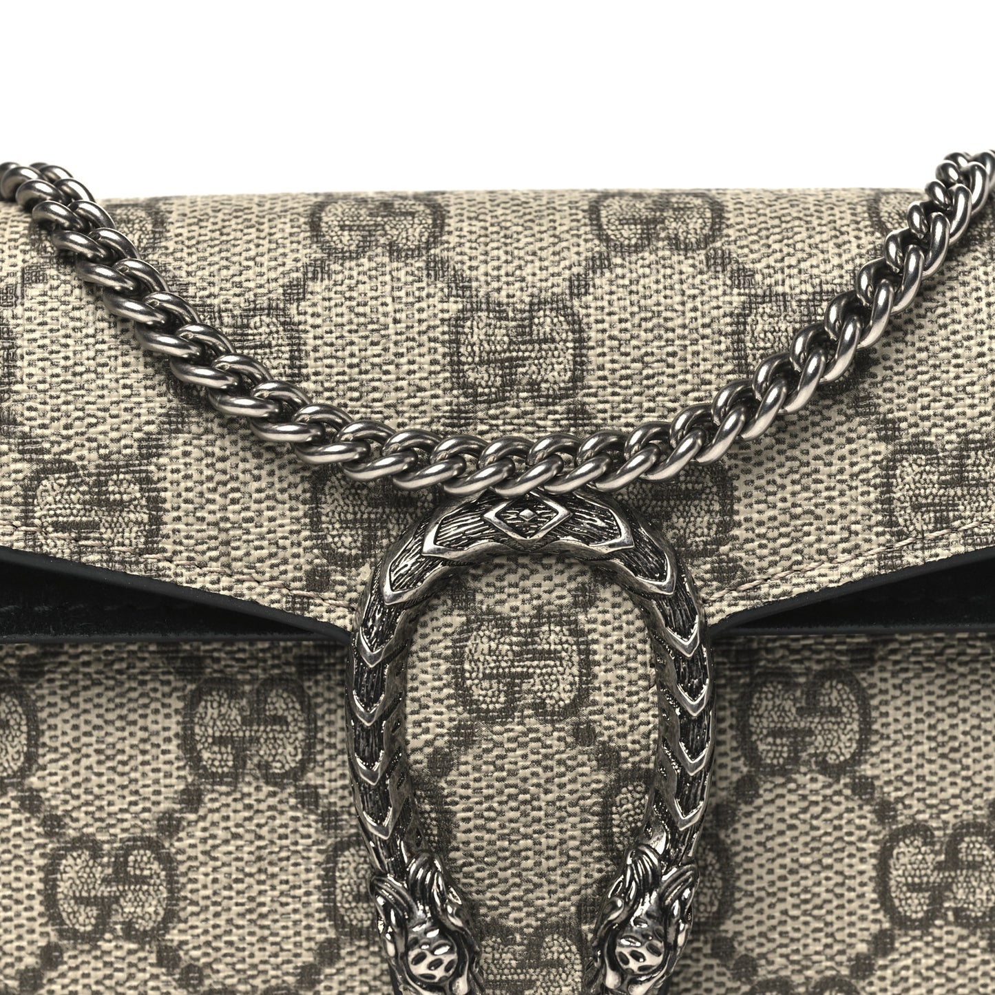 GG Supreme Monogram Super Mini Dionysus Shoulder Bag Black