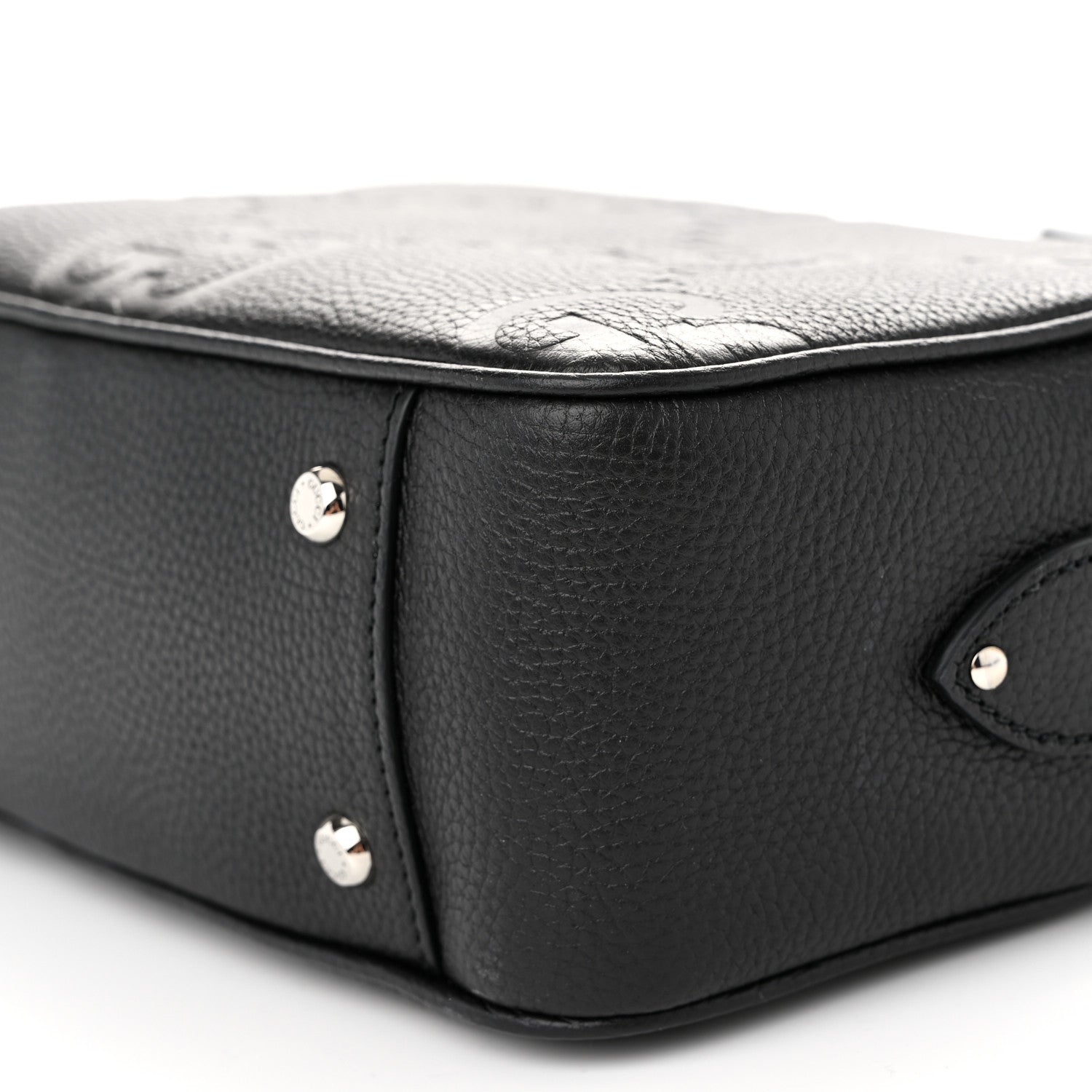 Gucci Piuma Calfskin Jumbo GG Embossed Medium Messenger Bag Black 9 of 9