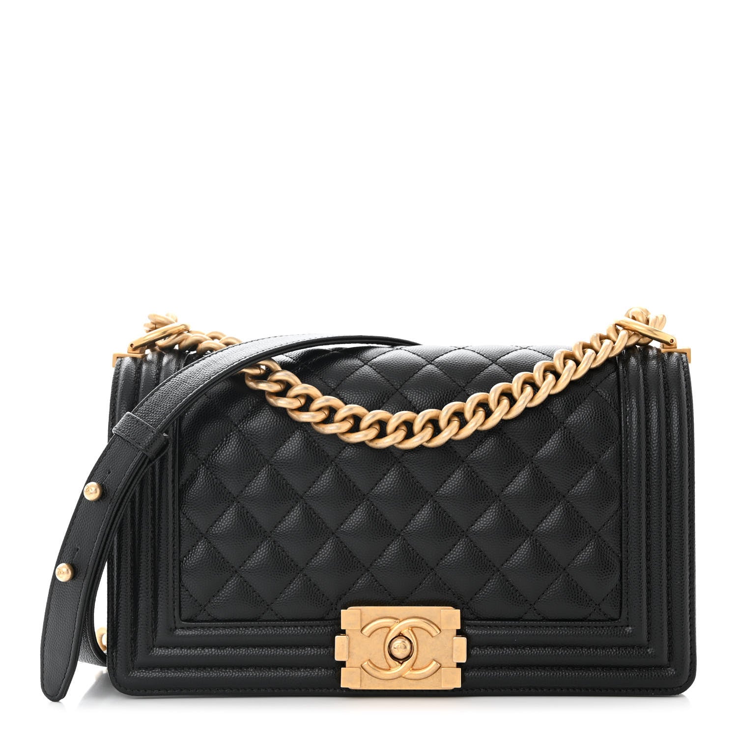 Chanel Caviar Quilted Medium Boy Flap Black 1 of 11