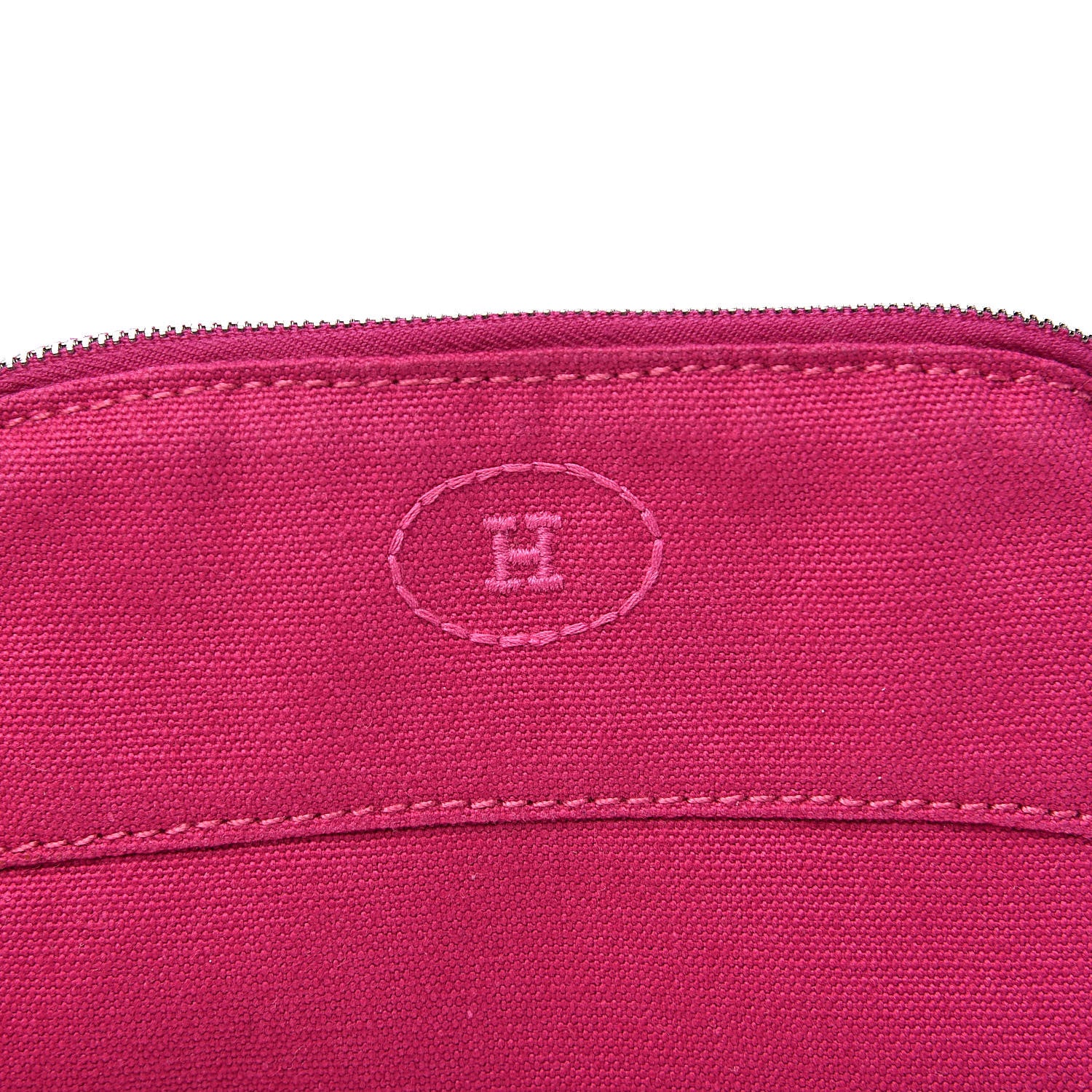Hermes Cotton Canvas Mini Bolide Travel Cosmetic Pouch 8 of 10