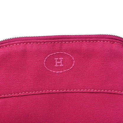Hermes Cotton Canvas Mini Bolide Travel Cosmetic Pouch 8 of 10