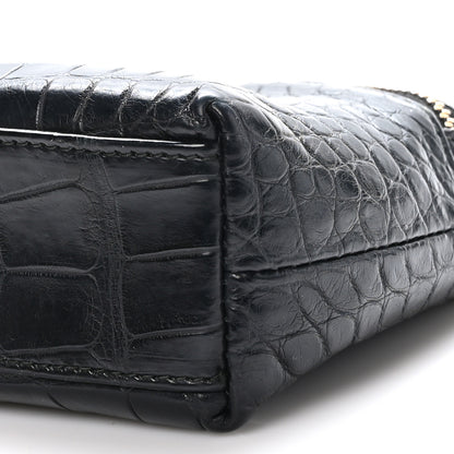 Loro Piana Crocodile L19 Extra Pocket Pouch Black 9 of 10