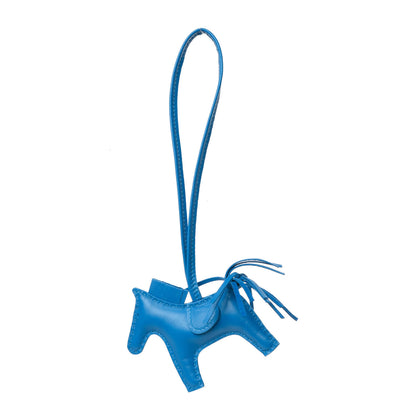 Hermes Milo Lambskin Grigri Rodeo Horse Bag Charm PM Bleu Zanzibar 1 of 5