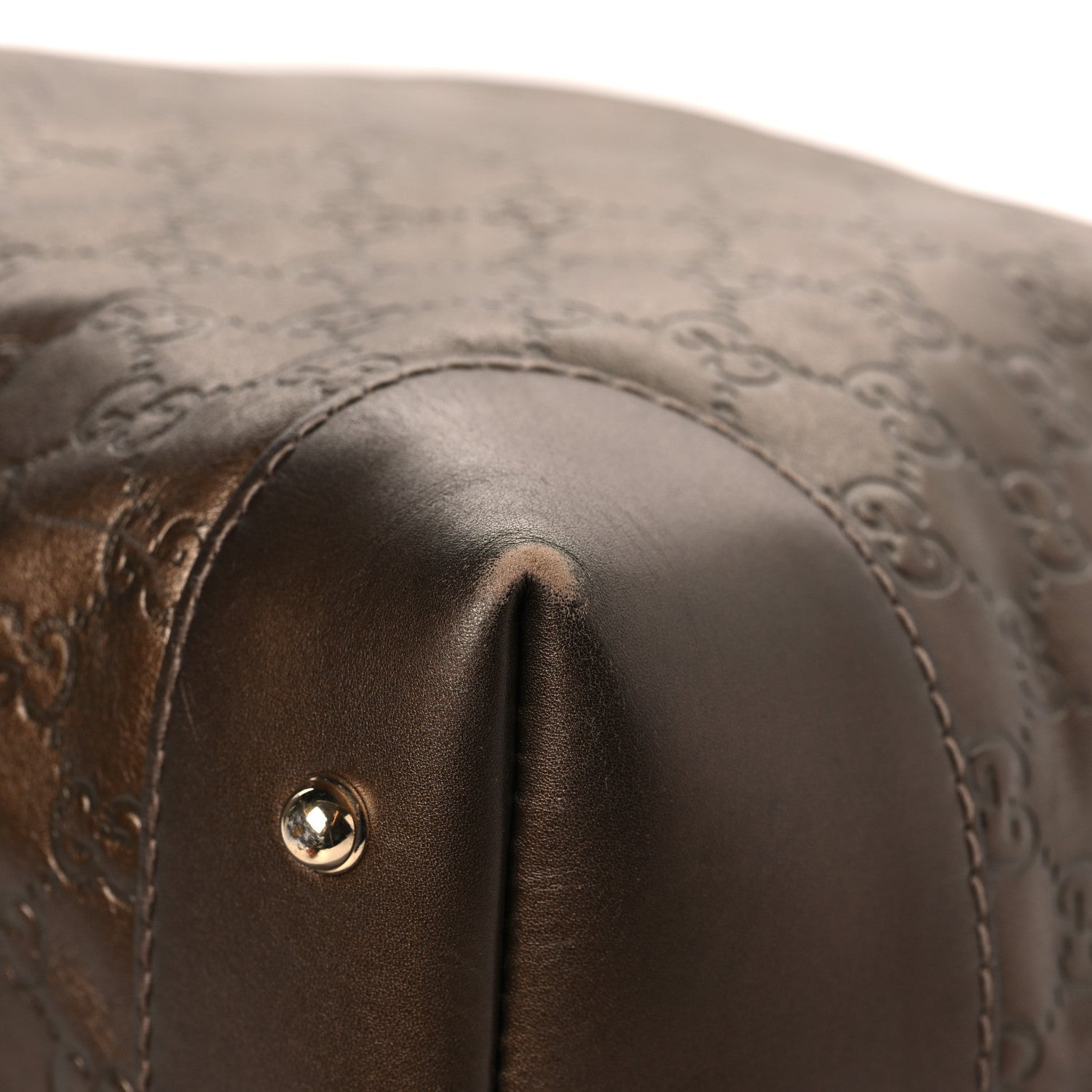 Gucci Metallic Guccissima Medium Heart Bit Charm Hobo Bronze 10 of 13