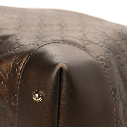 Gucci Metallic Guccissima Medium Heart Bit Charm Hobo Bronze 10 of 13