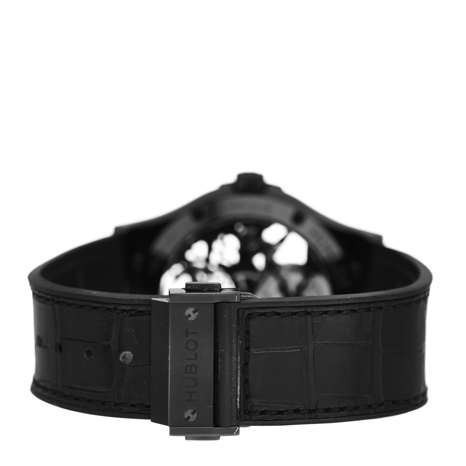 Hublot Ceramic Alligator 45mm Classic Fusion Skeleton Tourbillon Manual Winding Watch Black 505.CM.0140.LR 3 of 4