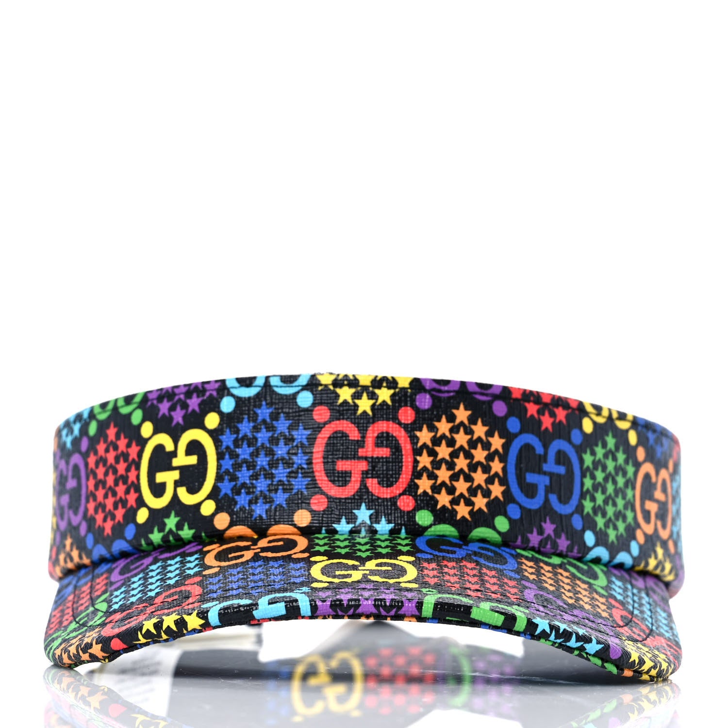 Gucci GG Supreme Monogram Psychedelic Izzy Visor L Black Multicolor 2 of 6