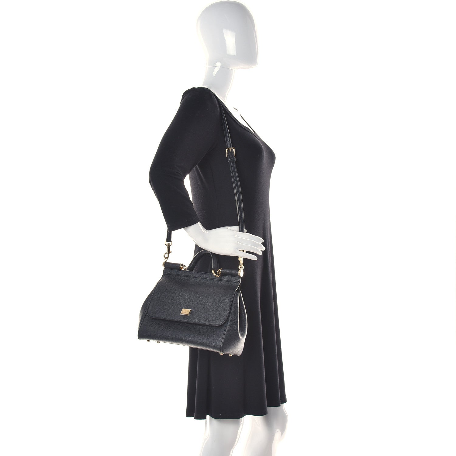 Dolce & Gabbana Dauphine Medium Miss Sicily Satchel Black 2 of 9