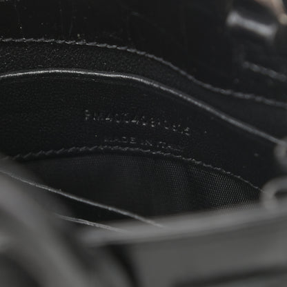 Saint Laurent Calfskin Crocodile Embossed Toy Sac De Jour Black 7 of 11