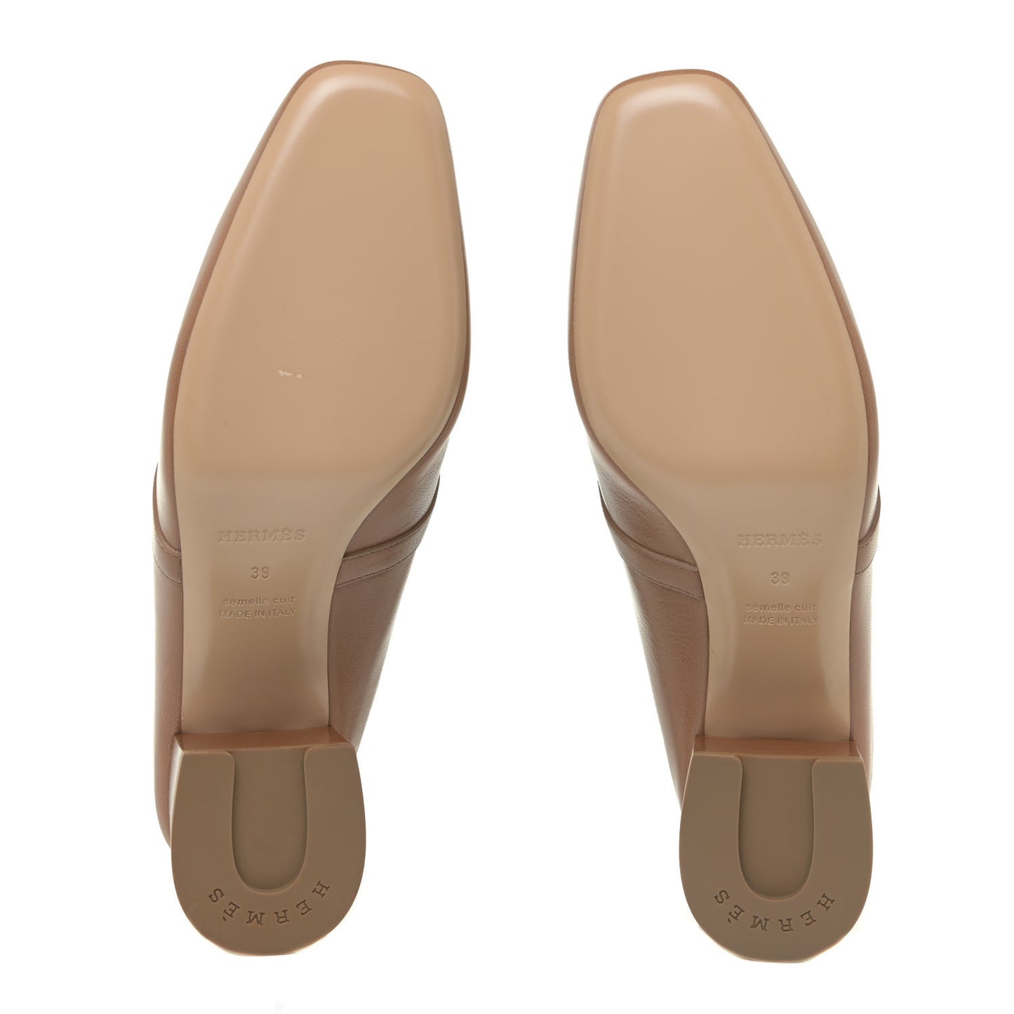 Goatskin Blossom Mules 39 Marron Havane