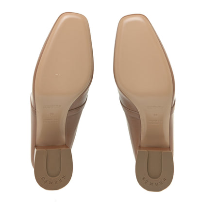 Hermes Goatskin Blossom Mules 39 Marron Havane 6 of 14