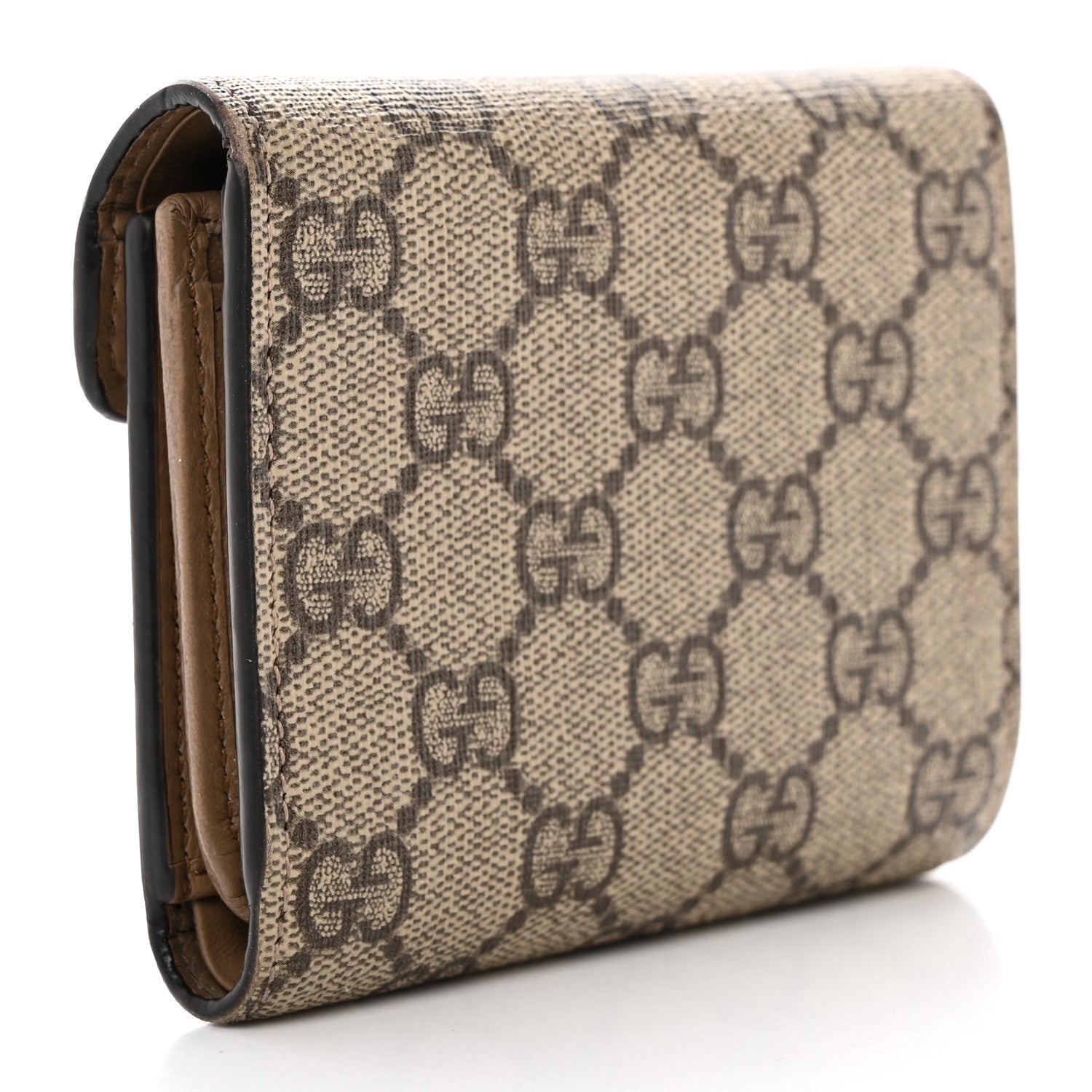 Gucci GG Supreme Monogram Dionysus Card Case Wallet Beige Taupe 3 of 14