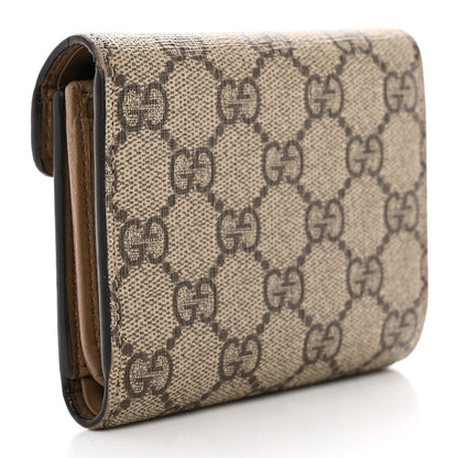 Gucci GG Supreme Monogram Dionysus Card Case Wallet Beige Taupe 3 of 14