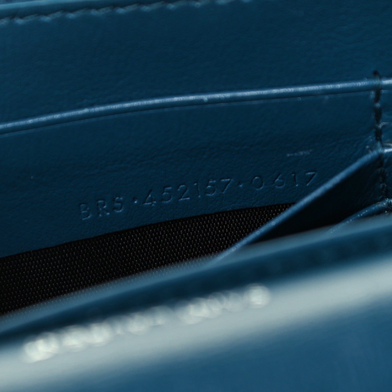 Saint Laurent Calfskin Monogram Sunset Chain Wallet Peacock 7 of 10